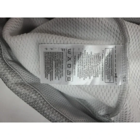 Adidas Mens Size 2XL Big Spellout Screenprint Logo Pullover Hoodie Gray Logo - Picture 6 of 12